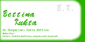 bettina kukta business card